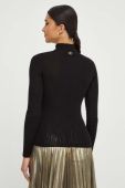 Вовняний светр Twinset жіночий колір чорний легкий півгольф
