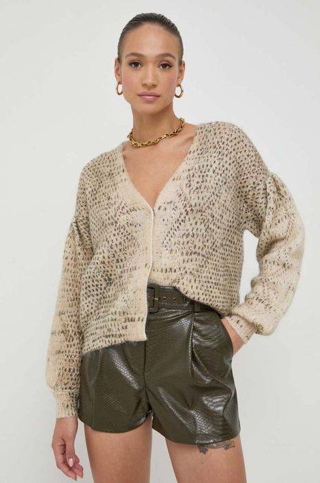 Вовняний кардиган Twinset колір бежевий теплий (3630501)