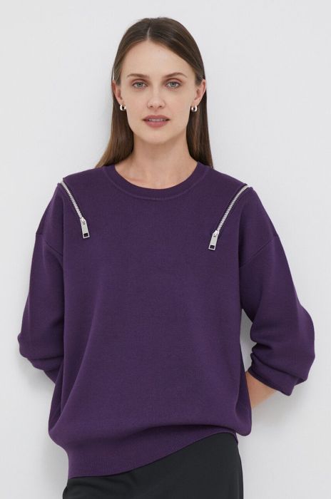 Светр Dkny жіночий колір фіолетовий легкий