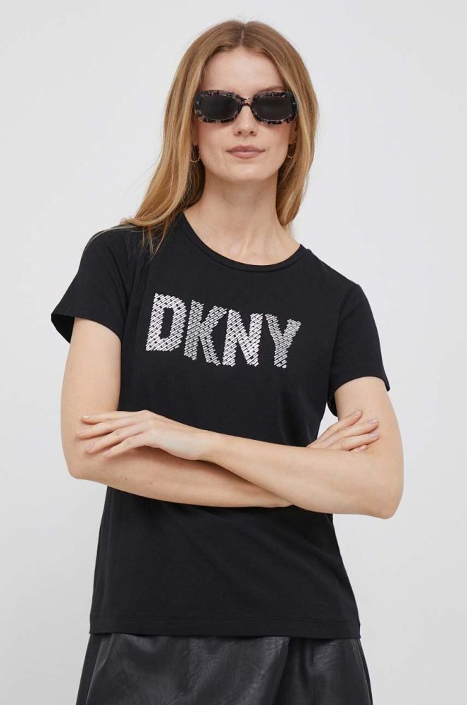 Футболка Dkny жіночий колір чорний (3474858)