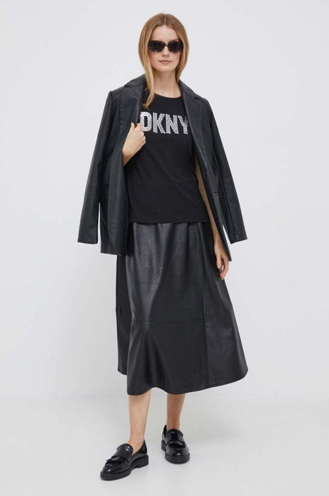 Футболка Dkny жіночий колір чорний (3474858) фото 2