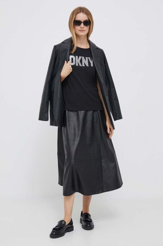 Футболка Dkny жіночий колір чорний (3474858) фото 2