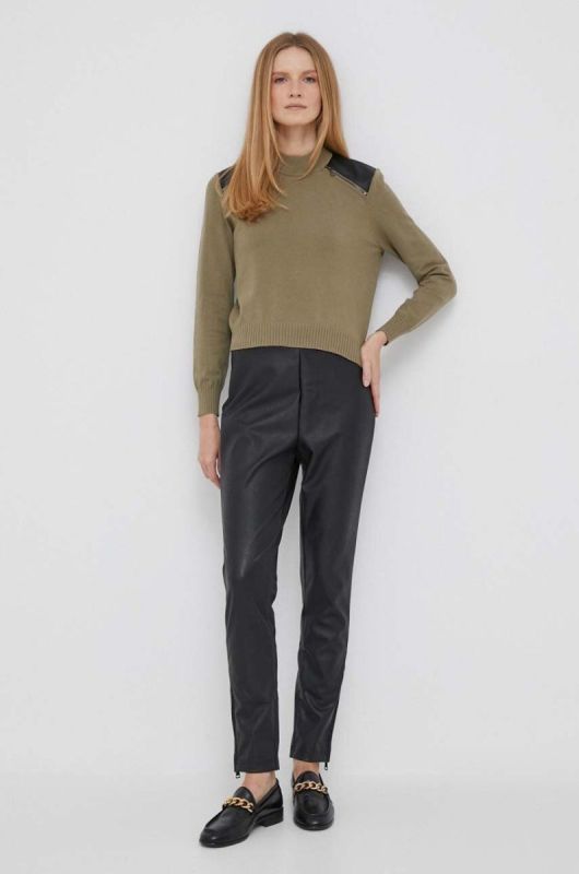 Светр Dkny жіночий колір зелений легкий фото 2