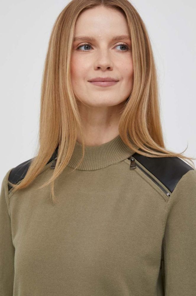 Светр Dkny жіночий колір зелений легкий фото 4