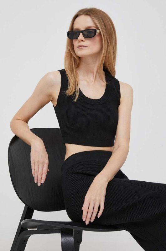 Топ Dkny жіночий колір чорний (3478168)
