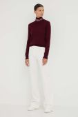 Вовняний светр Iceberg жіночий колір бордовий легкий гольф