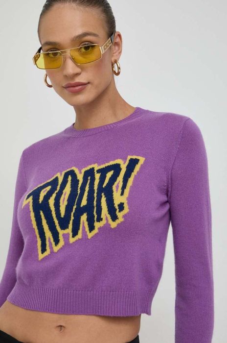 Вовняний светр MAX&Co. жіночий колір фіолетовий легкий