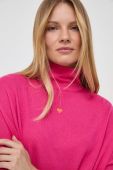Вовняний светр MAX&Co. жіночий колір рожевий легкий півгольф