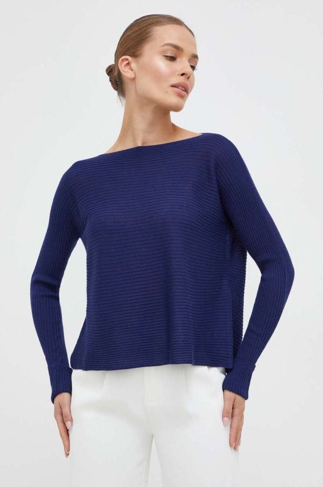 Вовняний светр MAX&Co. жіночий колір синій легкий (3622507)