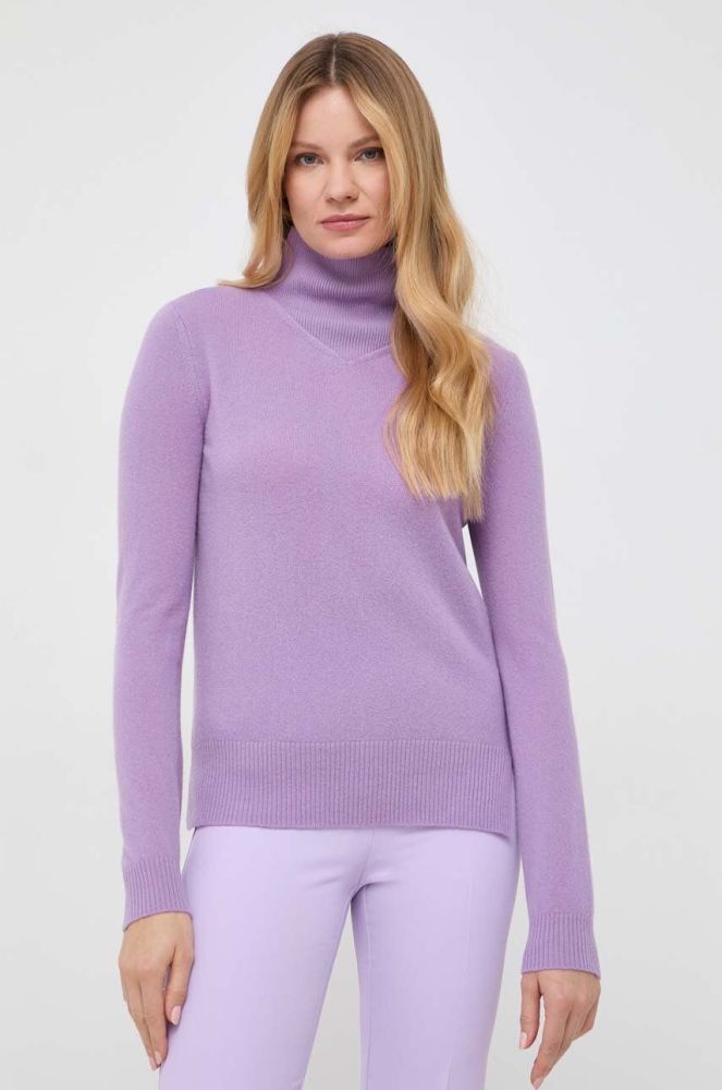 Вовняний светр MAX&Co. жіночий колір фіолетовий легкий гольф