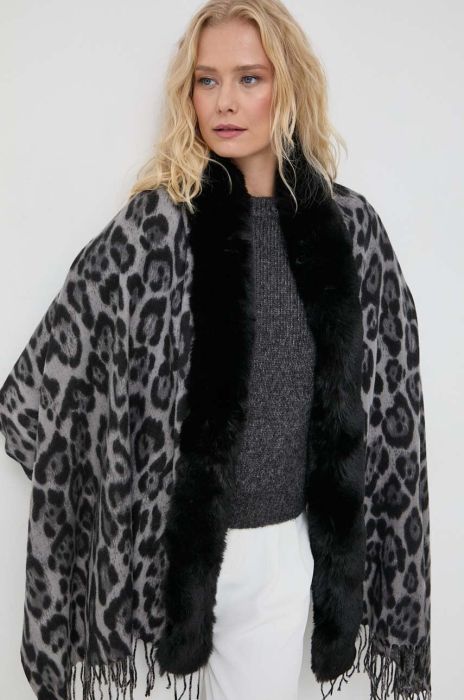 Пончо Morgan колір сірий легке (3679376)