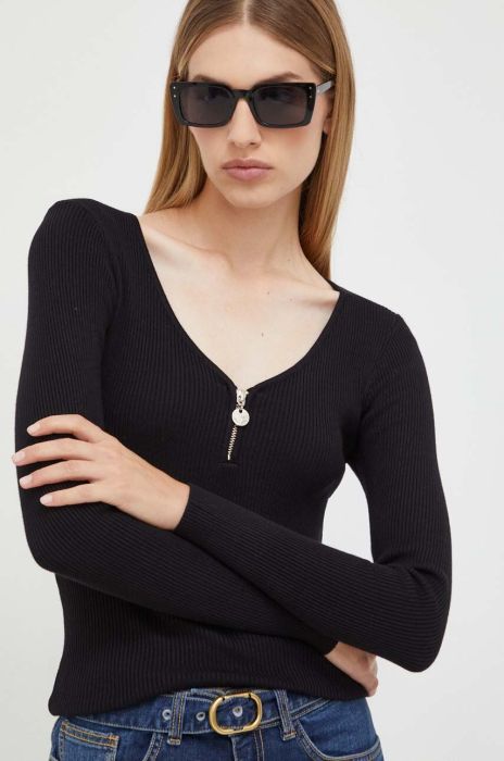 Светр Morgan жіночий колір чорний легкий (3676672)