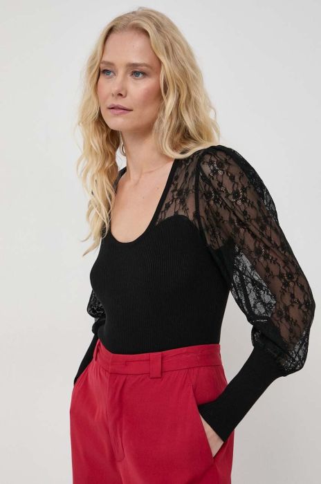 Светр Morgan жіночий колір чорний легкий (3679429)