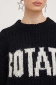 Вовняний светр Rotate жіночий колір чорний теплий (3547860)