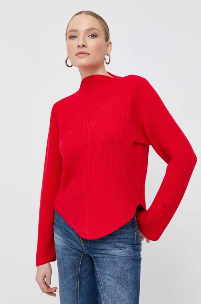 Вовняний светр Victoria Beckham жіночий колір червоний