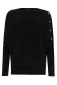 Вовняний светр AllSaints RAVEN JUMPER жіночий колір чорний