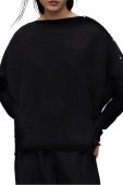 Вовняний светр AllSaints RAVEN JUMPER жіночий колір чорний