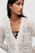 Джемпер AllSaints VANESSA CARDIGAN жіночий колір білий легкий