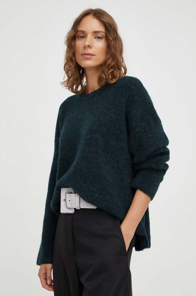 Вовняний светр Gestuz жіночий колір зелений