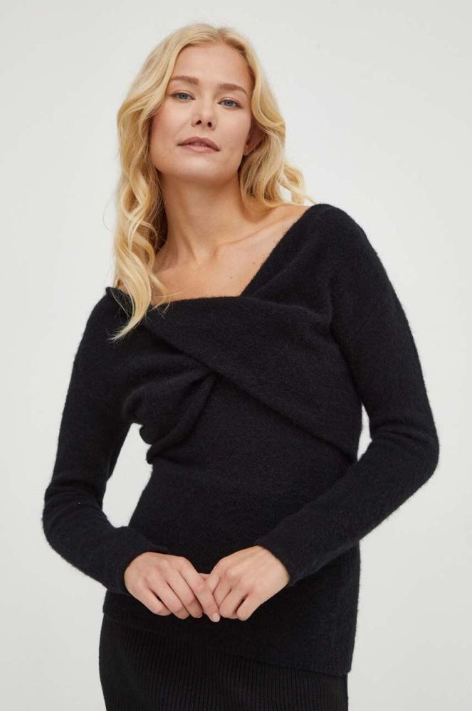 Вовняний светр Gestuz жіночий колір чорний