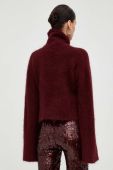 Вовняний светр Gestuz Manda жіночий колір бордовий гольф