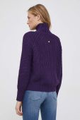 Вовняний светр Joop! жіночий колір фіолетовий теплий гольф
