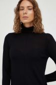 Вовняний светр Lovechild жіночий колір чорний легкий гольф