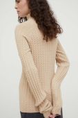 Светр з домішкою вовни Lovechild жіночий колір бежевий легкий півгольф