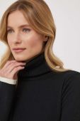 Светр Artigli жіночий колір чорний легкий півгольф
