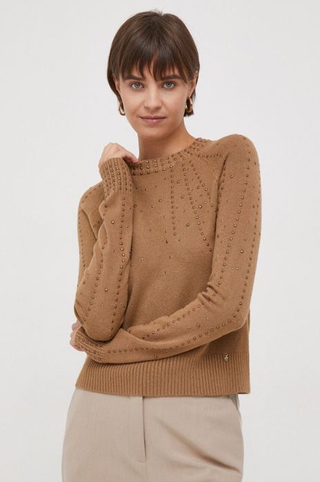 Светр Artigli жіночий колір коричневий легкий