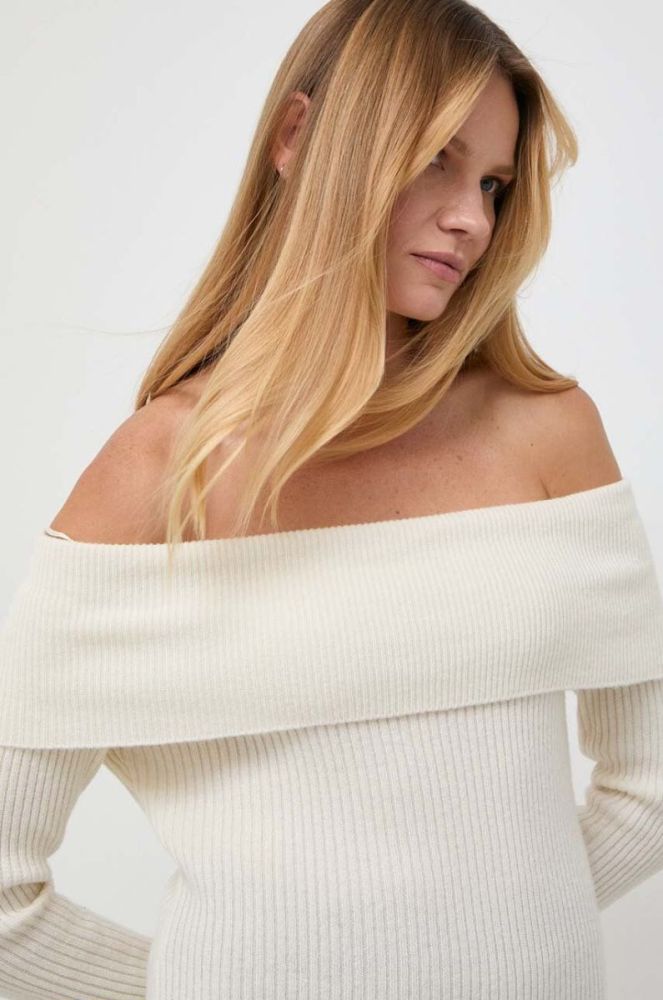 Вовняний светр MICHAEL Michael Kors жіночий колір бежевий фото 4