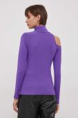 Лонгслів United Colors of Benetton жіночий колір фіолетовий гольф