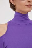 Лонгслів United Colors of Benetton жіночий колір фіолетовий гольф