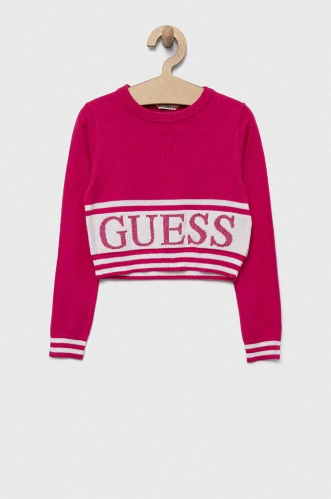 Дитячий светр Guess колір рожевий легкий (3328547)