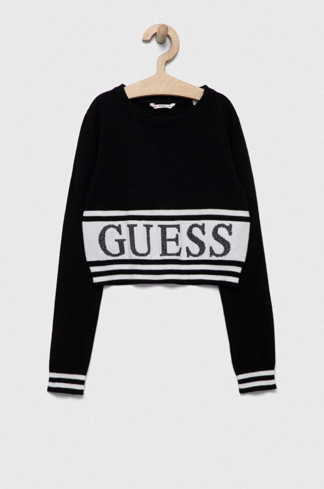 Дитячий светр Guess колір чорний легкий (3328563)