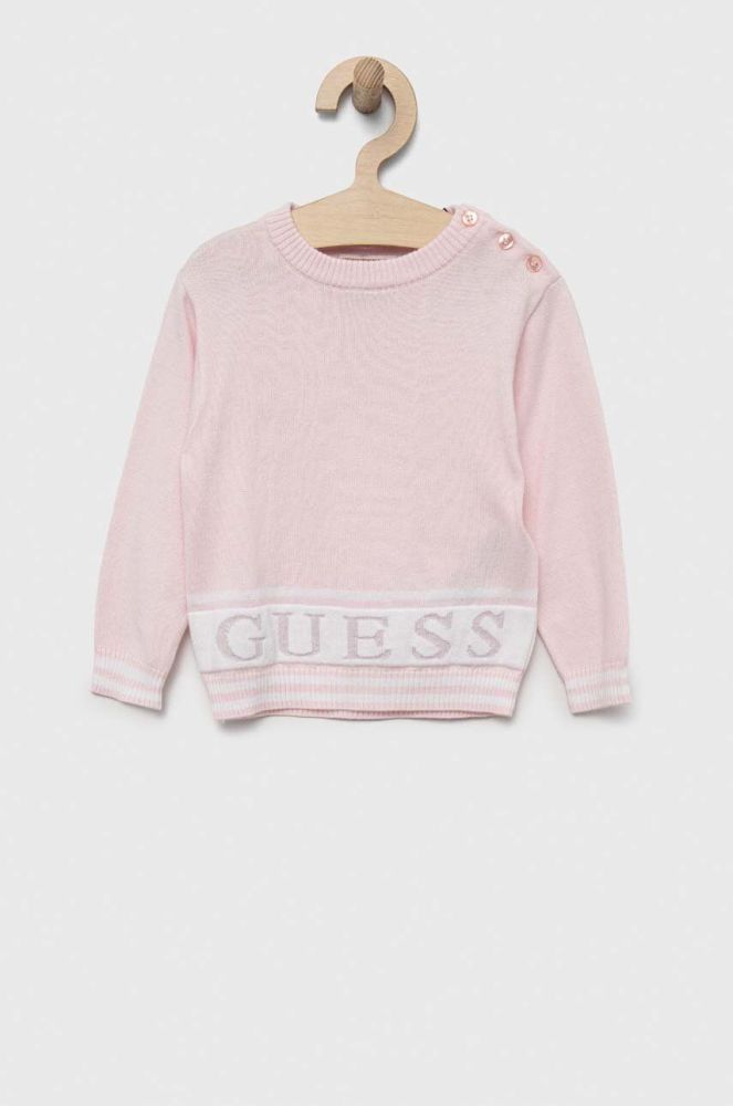 Дитячий светр Guess колір рожевий легкий (3328579)