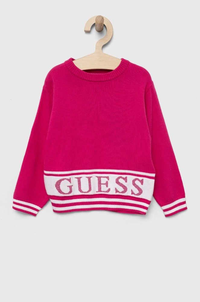 Дитячий светр Guess колір рожевий легкий (3328573)