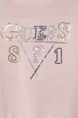 Дитячий бавовняний светр Guess колір рожевий легкий