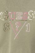 Дитячий бавовняний светр Guess колір зелений легкий