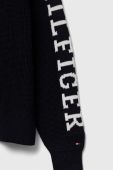 Дитячий бавовняний светр Tommy Hilfiger колір синій теплий