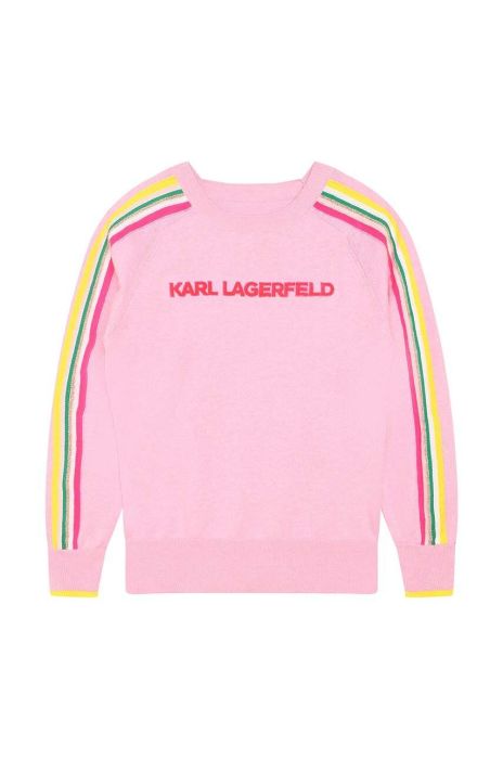Дитячий светр Karl Lagerfeld колір рожевий (3560362)