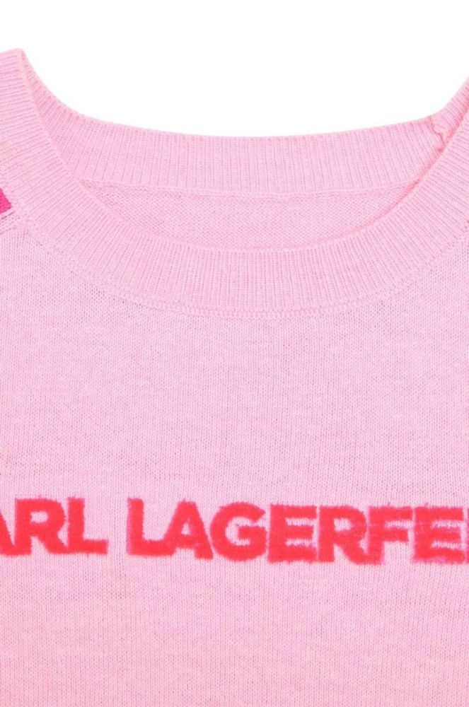 Дитячий светр Karl Lagerfeld колір рожевий (3560362) фото 3