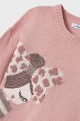 Дитячий светр з домішкою вовни Mayoral колір рожевий теплий