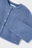 Дитячий кардиган з домішкою вовни Mayoral легкий колір блакитний