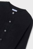 Дитячий кардиган з домішкою вовни Mayoral колір чорний легкий