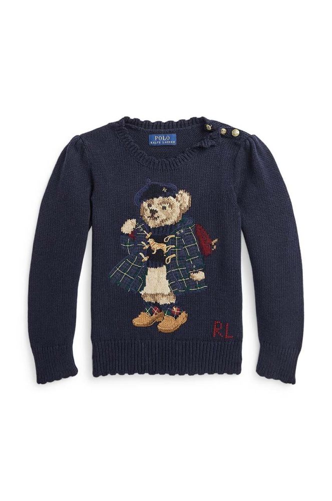 Дитячий бавовняний светр Polo Ralph Lauren колір чорний легкий (3471520)