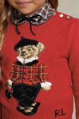 Дитячий бавовняний светр Polo Ralph Lauren колір червоний
