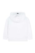 Дитяча кофта BOSS колір білий з капюшоном візерунок (3626174)