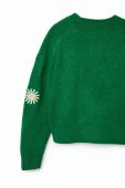 Дитячий светр з домішкою вовни Desigual колір зелений