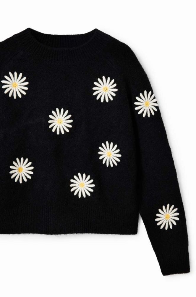 Дитячий светр з домішкою вовни Desigual колір чорний фото 4